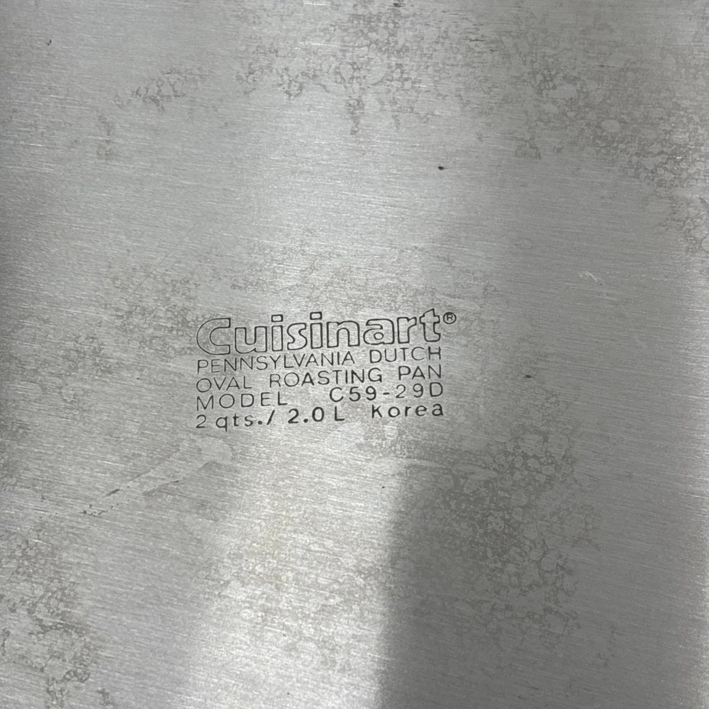 Cuisinart Pennsylvania Dutch Oval Roasting Pan 2 Qt C59-29D Stainless‎ Steel